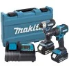 Комплект акумулаторни машини Makita DLX2539ST, 18V LXT - DHP490 и DTD157, 2x5.0Ah