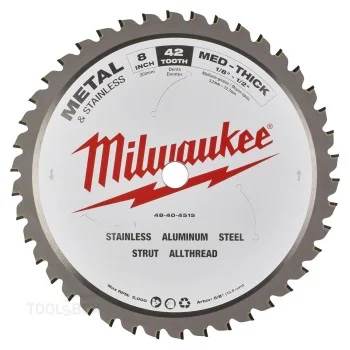 Диск за метал - Milwaukee, 203 x 15.87 x 1.8 мм, 42 зъба, 48404515