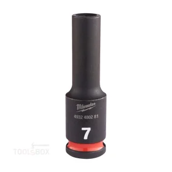 Milwaukee SHOCKWAVE Impact Socket, 7 mm, Deep, 4932480281