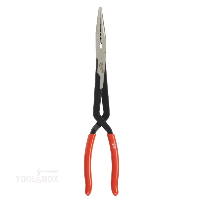 Milwaukee Long Reach Pliers, Straight Nose, 332 mm, 4932492497