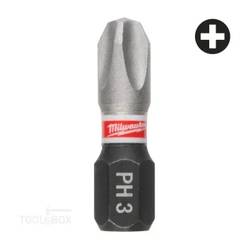 Ударен бит - Milwaukee, SHOCKWAVE PH3, 25 мм, 4932500354