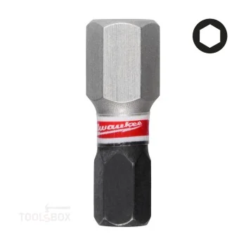 Ударен бит - Milwaukee, SHOCKWAVE Hex 8 мм, 25 мм, 4932500383