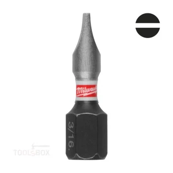 Milwaukee SHOCKWAVE Impact Bit SL 1.2 x 6.5 mm, 25 mm, 4932500388