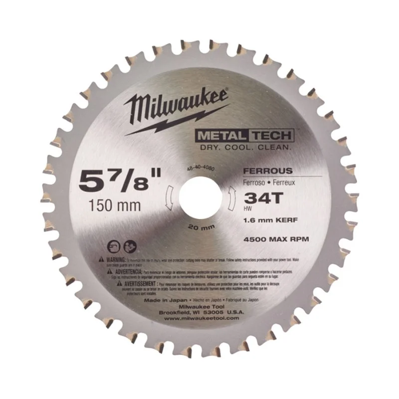 Циркулярен диск за метал - Milwaukee METAL TECH, 150 x 20 мм, 34 зъба, 4932501140