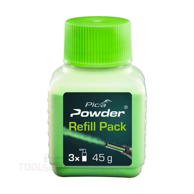 Powder Refill for Pica Powder - Refill Pack, Green Fluorescent, 45 g, 2030