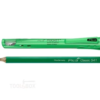 Колчан за молив с нож за подостряне - Pica Pocket, със зидарски молив Pica Classic 541, 24 см, 505/02