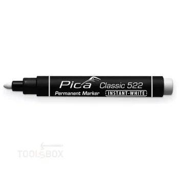 Water-Based Permanent Marker - Pica Classic 522 INSTANT WHITE, White, Round Tip 1-4 mm, 522/52