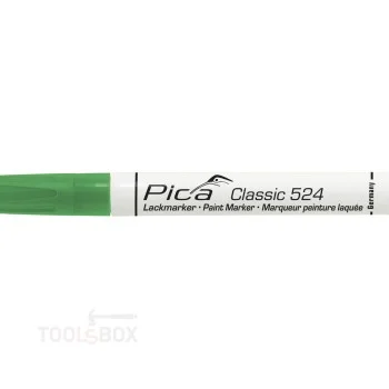 Permanent Paint Marker - Pica Classic 524, Green, 2-4 mm Round Tip, 524/36