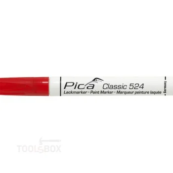 Permanent Paint Marker - Pica Classic 524, Red, 2-4 mm Round Tip, 524/40