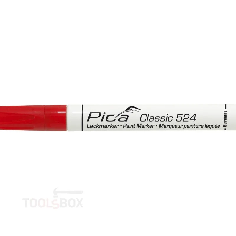 Permanent Paint Marker - Pica Classic 524, Red, 2-4 mm Round Tip, 524/40
