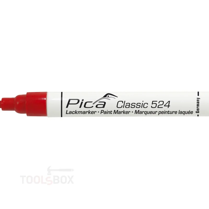 Permanent Paint Marker - Pica Classic 524, Red, 2-4 mm Round Tip, 524/40