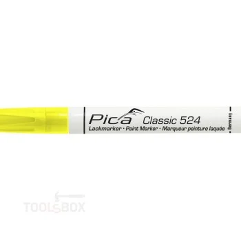 Permanent Paint Marker - Pica Classic 524, Yellow, 2-4 mm Round Tip, 524/44