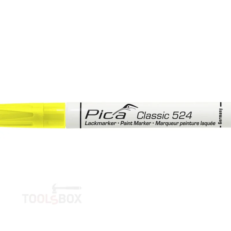 Permanent Paint Marker - Pica Classic 524, Yellow, 2-4 mm Round Tip, 524/44