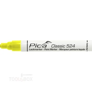Permanent Paint Marker - Pica Classic 524, Yellow, 2-4 mm Round Tip, 524/44