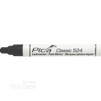 Перманентен маркер с боя - Pica Classic 524, черен, кръгъл връх 2-4 мм, 524/46