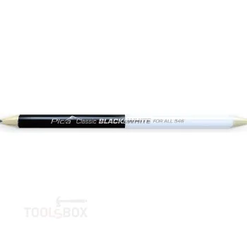 Универсален молив - Pica Classic 546 FOR ALL Black & White, графит 2B и бял, триъгълен, 546/24-50