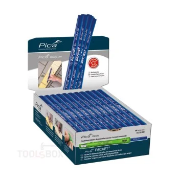 Дърводелски и копирен молив - Pica Classic 547 DRY & WET, графит 2H и анилинова мина, 24 см, 547/24-100