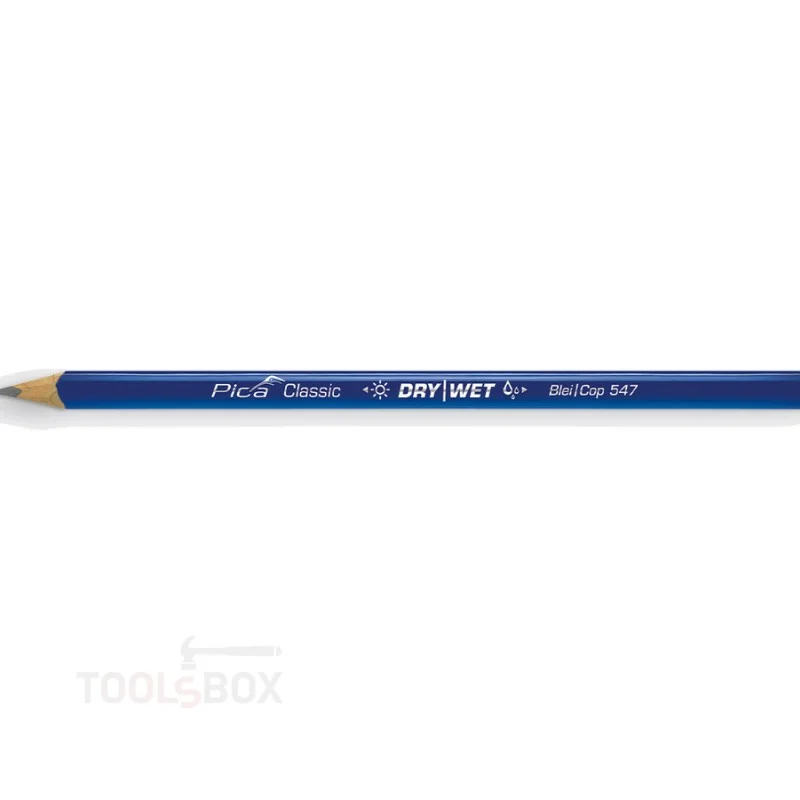Дърводелски и копирен молив - Pica Classic 547 DRY & WET, графит 2H и анилинова мина, 24 см, 547/24-100