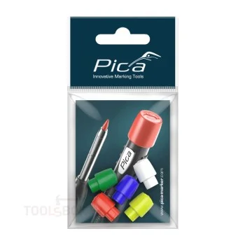 Цветни капачки за Pica Dry - 5 бр.: бяла, жълта, червена, синя, тъмнозелена, 55801