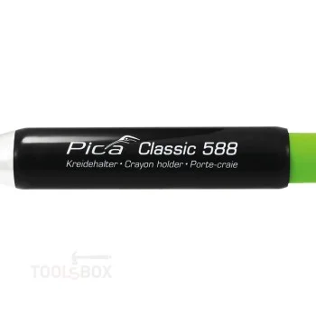Държач за креда - Pica Classic 588, с бутонен механизъм и метална цанга, за креди 11-12 мм, 588-10