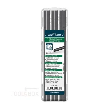 Зидарски пълнители за Pica BIG Dry - графит 10H, 12 бр., 2x5x150 мм, 6055