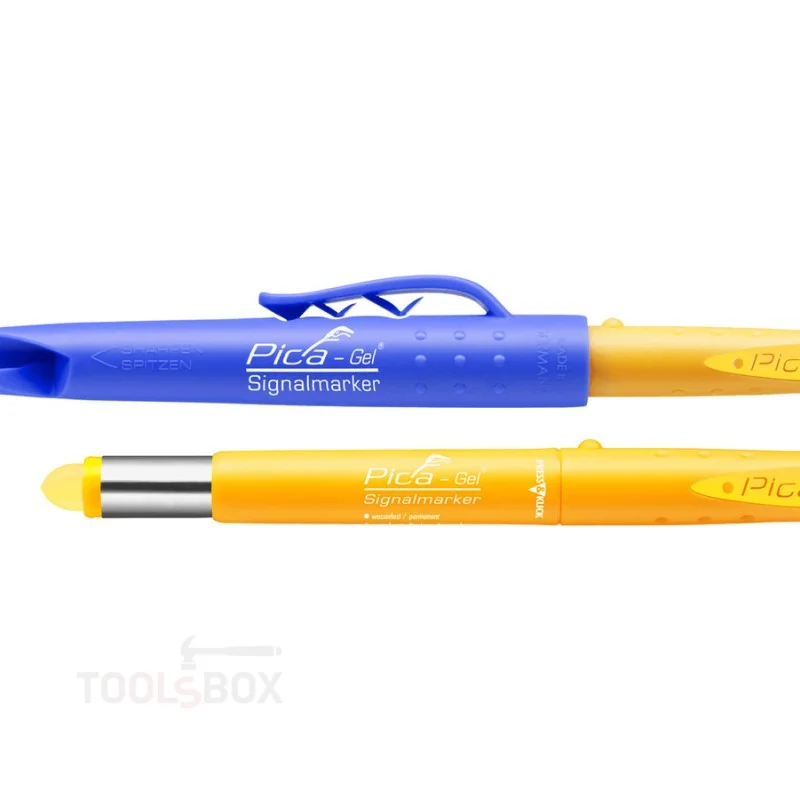 Сигнален гелов маркер - Pica GEL Signal Marker, жълт, връх 8 мм, 8084