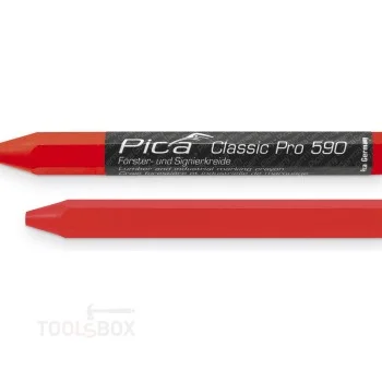 Лесовъдска и сигнална креда - Pica Classic 590 PRO, червена, шестостенна, 12 x 120 мм, 590/40