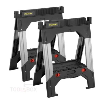 STANLEY FATMAX 1-92-980 Folding Metal Sawhorse, 1135 kg, 2 Pack