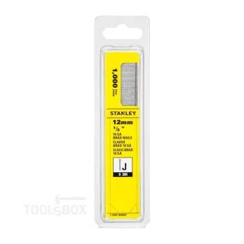 Stanley Brad Nails, Type J, 18 GA, 12 mm, 1000 pcs, 1-SWK-BN050T