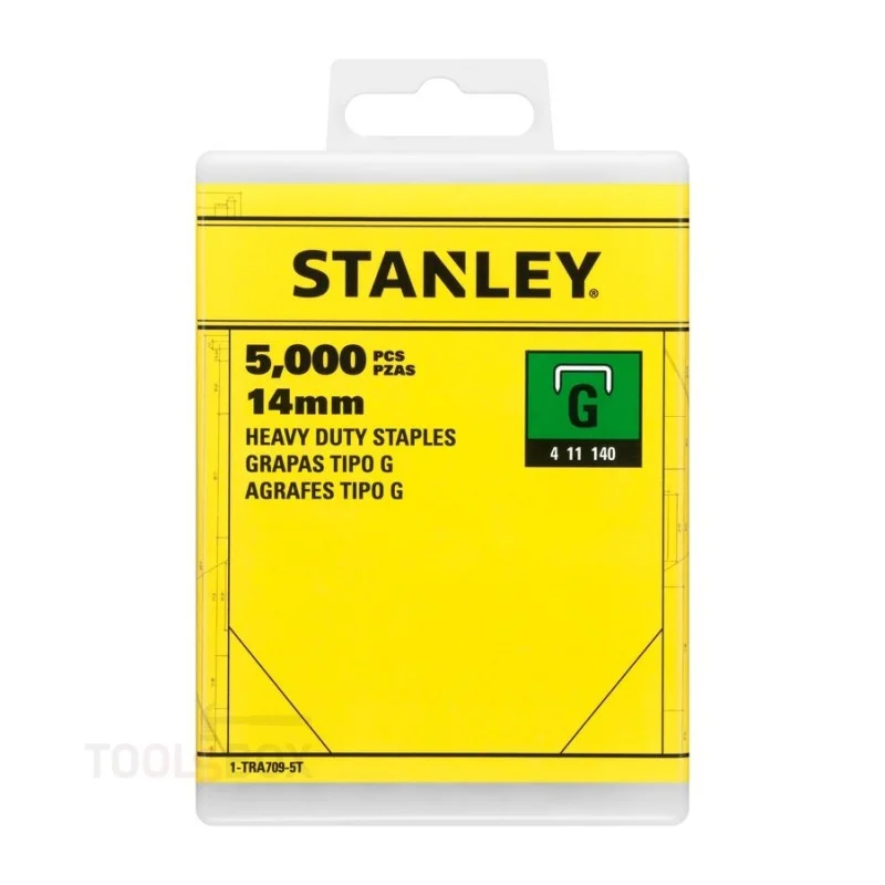 Скоби за такер - Stanley, тип G, 14 мм, поцинковани, 5000 броя, 1-TRA709-5T