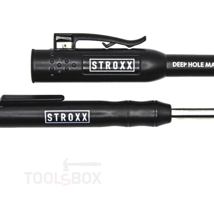 Deep Hole Marking Pencil - STROXX, 2B, with Built-in Sharpener, 101-638