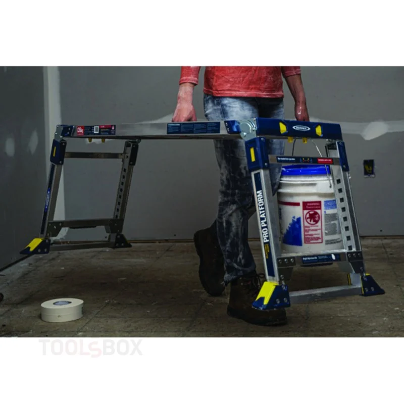 Алуминиева работна платформа Werner 79023 Adjustable PRO, 0,51-0,76 м, 136 кг