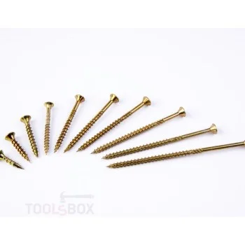 Wood Screws - XR Gold, 5.0 x 120 mm, Pozi, 100 Pieces, 010239