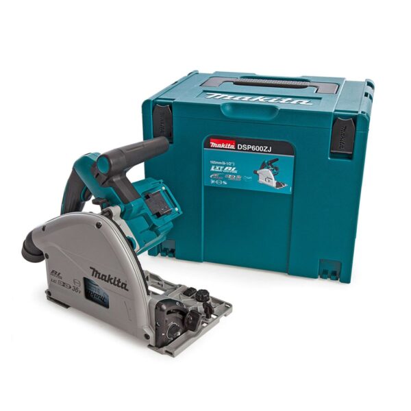 Циркуляр ръчен акумулаторен Makita DSP600ZJ, ф 165 мм, 18+18 V