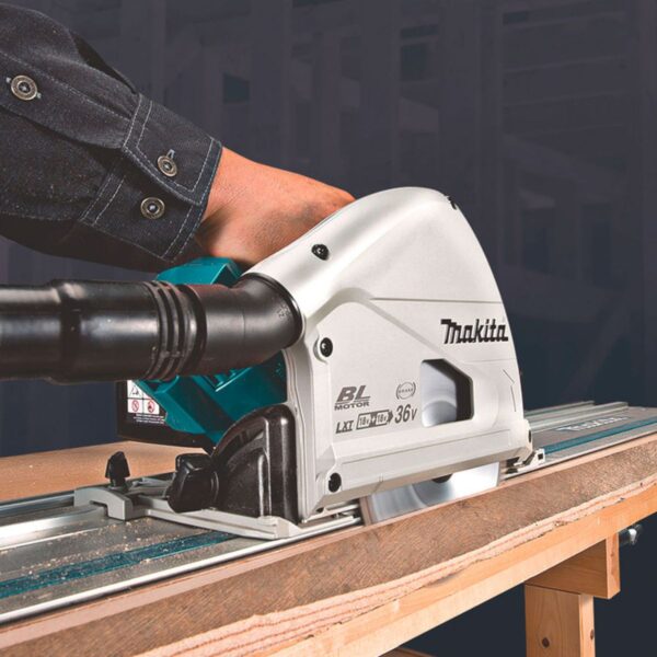 Циркуляр ръчен акумулаторен Makita DSP600ZJ, ф 165 мм, 18+18 V