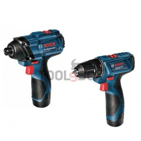 Комплект акумулаторни инструменти Bosch GDR, 12V, 1.5Ah, 0-2200об., 100 Nm GDR 120-LI + GSR 120 LI