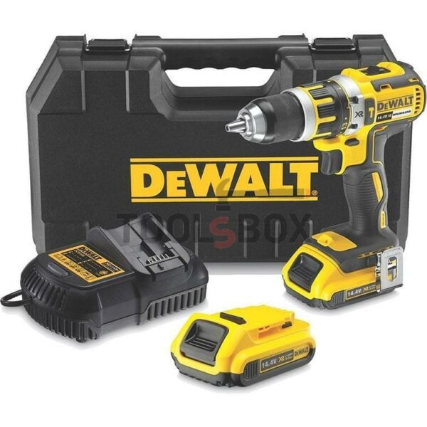 Винтоверт-бормашина акумулаторен DeWALT DCD737D2 , 14.4V 2 батерии , зарядно и куфар
