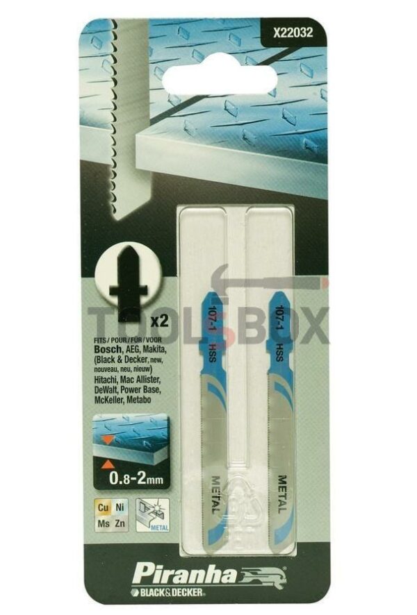Нож за "зеге" Black&Decker X22032-XJ , 2бр , HSS , за метал