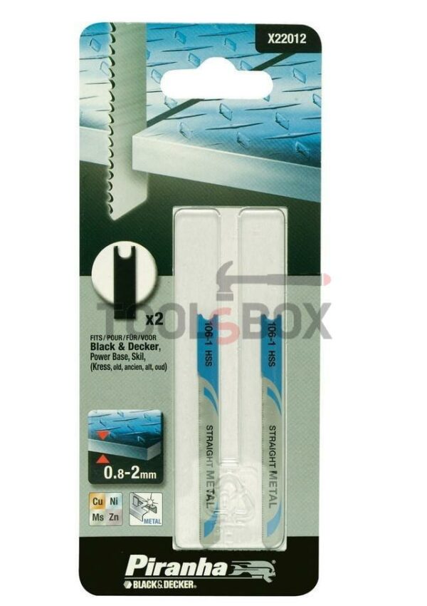 Ножове за "зеге" Black&Decker X22012-XJ , 2бр , HSS , за метал