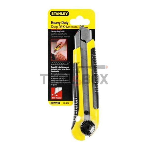 Нож макетен пластмасов с метален водач STANLEY 0-10-425 180 х 25 мм - Image 2