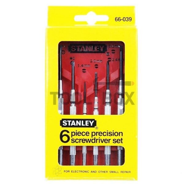 Отвертки за фина механика комплект STANLEY 6 бр 1-66-039 - Image 2