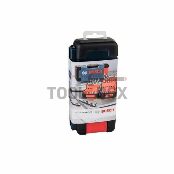Свредла за метал PointTeQ Bosch, HSS-R валцовани, DIN 338 ф 1.00- 10.00 мм, 18 бр комплект - Image 2