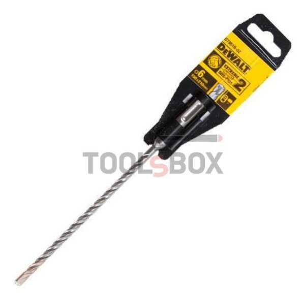 Свредло с твърдосплавна пластина с SDS-plus опашка DeWALT DT9516 за бетон с допълн. спирала ф 6.00/ 210/ 150 мм
