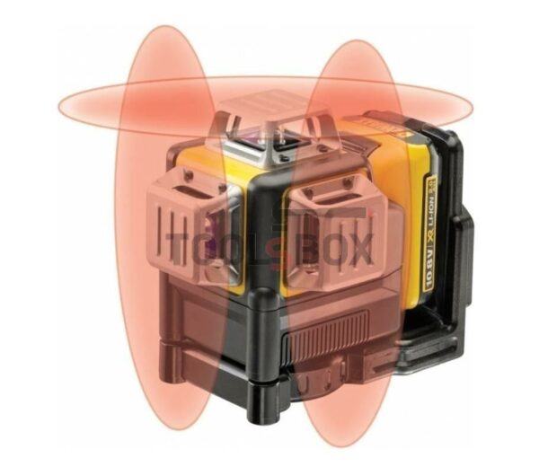 Нивелир лазерен DeWALT DCE089D1R  линеен 360°  , батерия 10.8V , зарядно , куфар