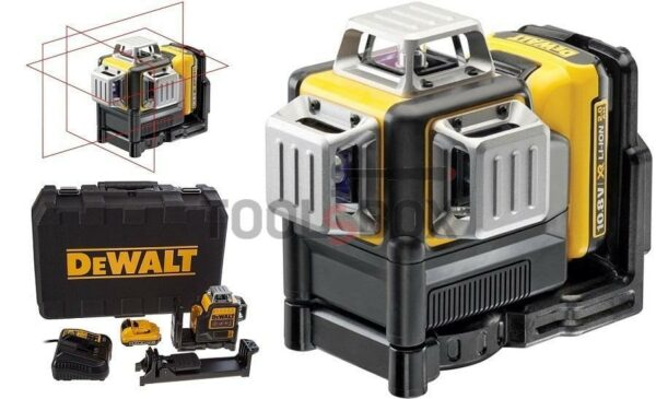 Нивелир лазерен DeWALT DCE089D1R  линеен 360°  , батерия 10.8V , зарядно , куфар - Image 2