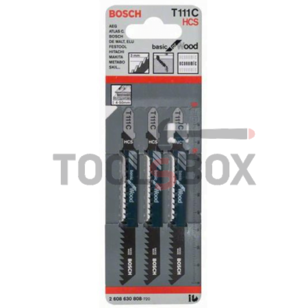 Нож за прободен трион T 111 C -Bosch Basic for Wood (За дърво)