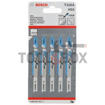Нож за прободен трион Bosch T118A за метал 2608631013