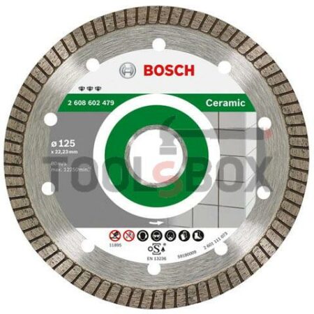Диамантен диск за рязане на керамика Bosch ф125mm x 22mm 2608602479
