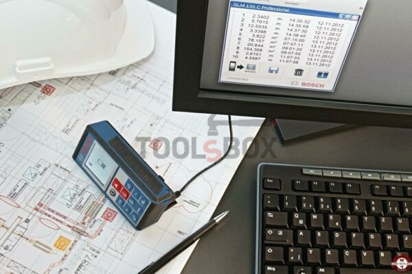 Лазерна противоударна ролетка Bosch GLM 100 C Professional  , 100м - Image 2