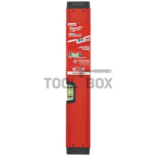 Магнитен ръчен нивелир Milwaukee 4932459061 / 41cm (16") RedStick Backbone 40 Magnetic Box Level - Image 2